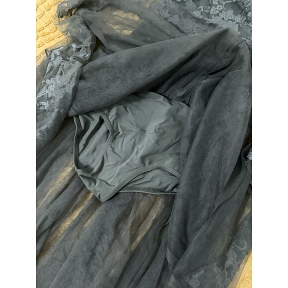 Girls Weissman I Choose you Ballet Dance Costume Olive Green Lace Large Child LC - Picture 5 of 9